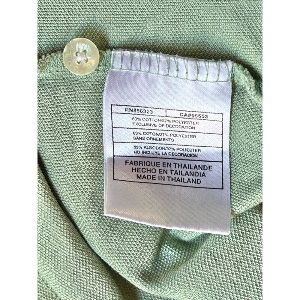 Two Golf Mens Polo Shirts Size L Nike Izod Green Cotton Blue Striped Blend - Picture 4 of 16